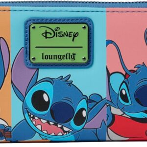 Loungefly Disney Stitch Color Block Wallet Zip Around Clutch