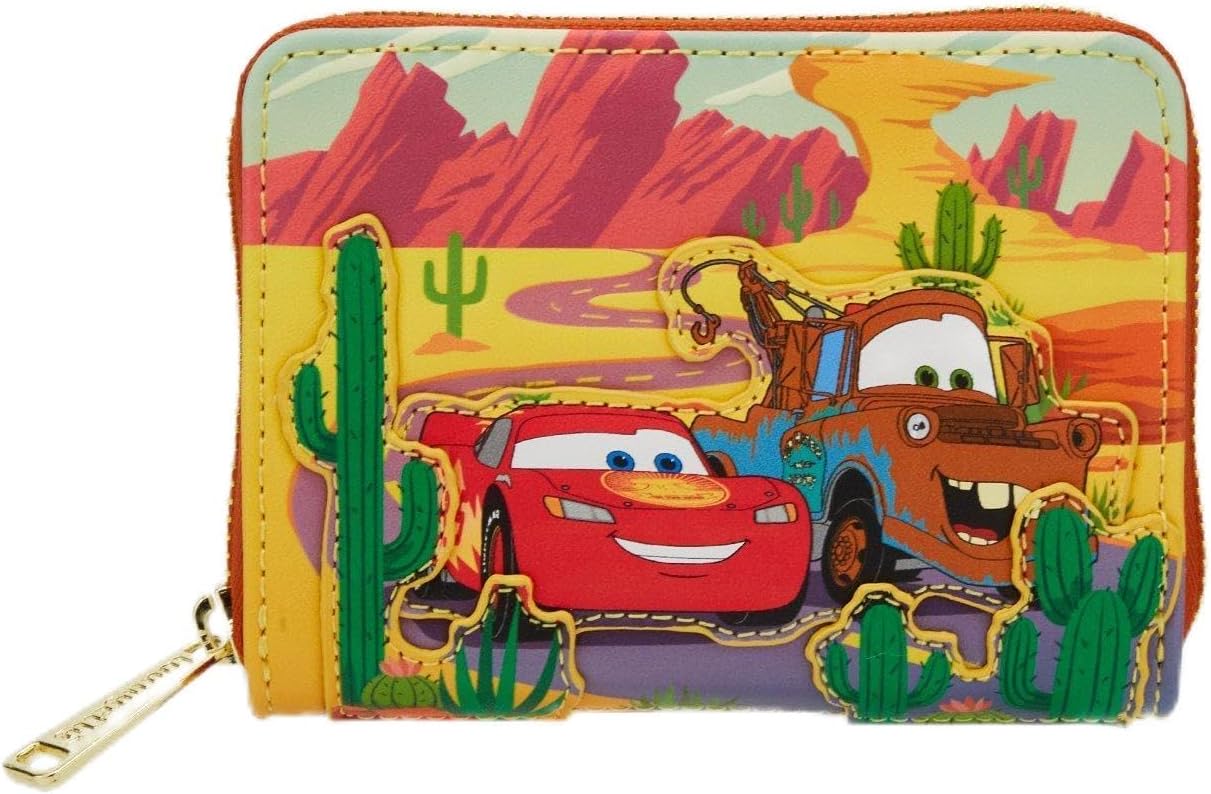Loungefly Disney Pixar Cars Lightning McQueen and Mater Zip Wallet — BoxLunch Exclusive