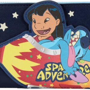 Loungefly Women's Disney Lilo and Stitch Space Adventure Zip-Around Wallet