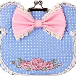 Loungefly Disney Minnie Floral and Lace Kisslock Crossbody Bag