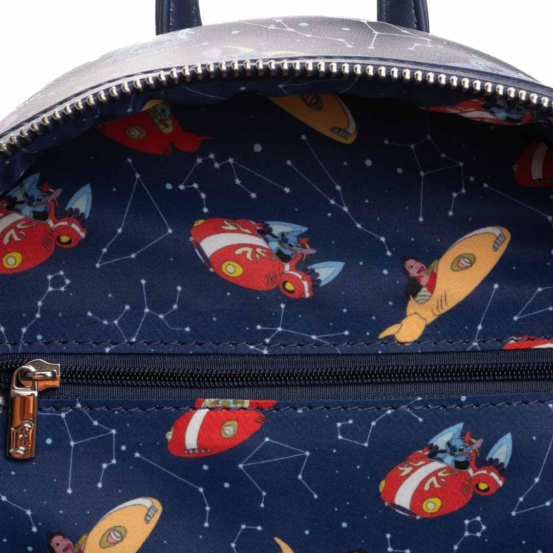 Loungefly Disney Lilo & Stitch Zodiac Glow In The Dark All-Over Print Backpack - Image 7