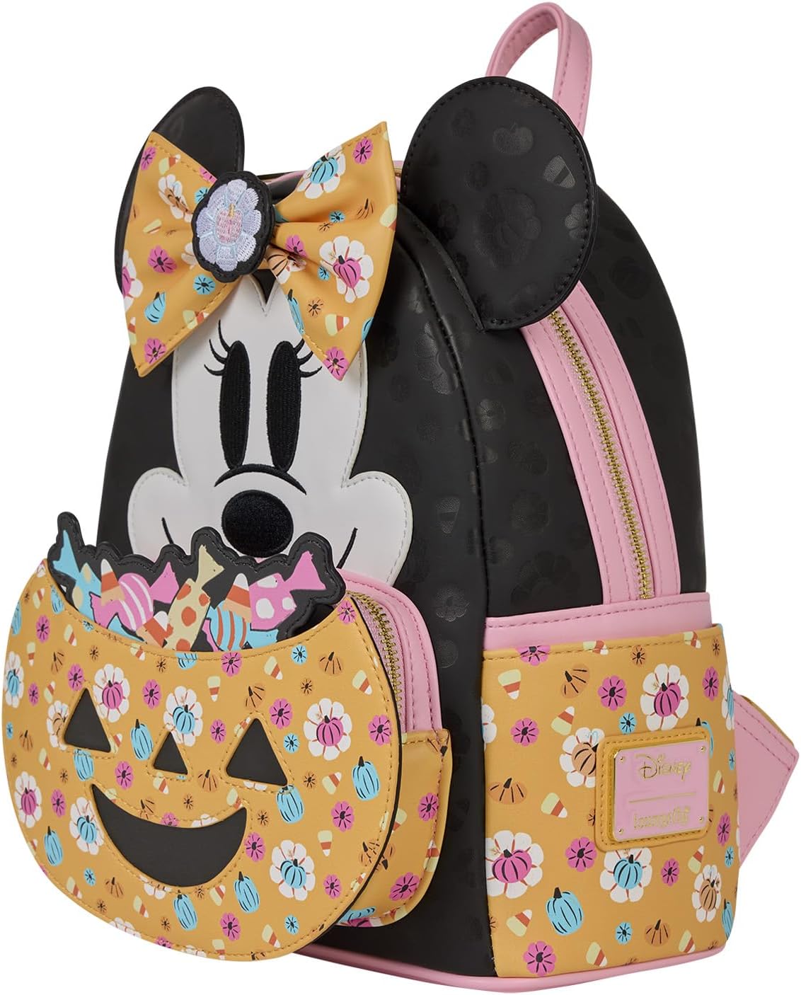 Loungefly Disney Minnie Mouse Pumpkin Mini Backpack - Image 3