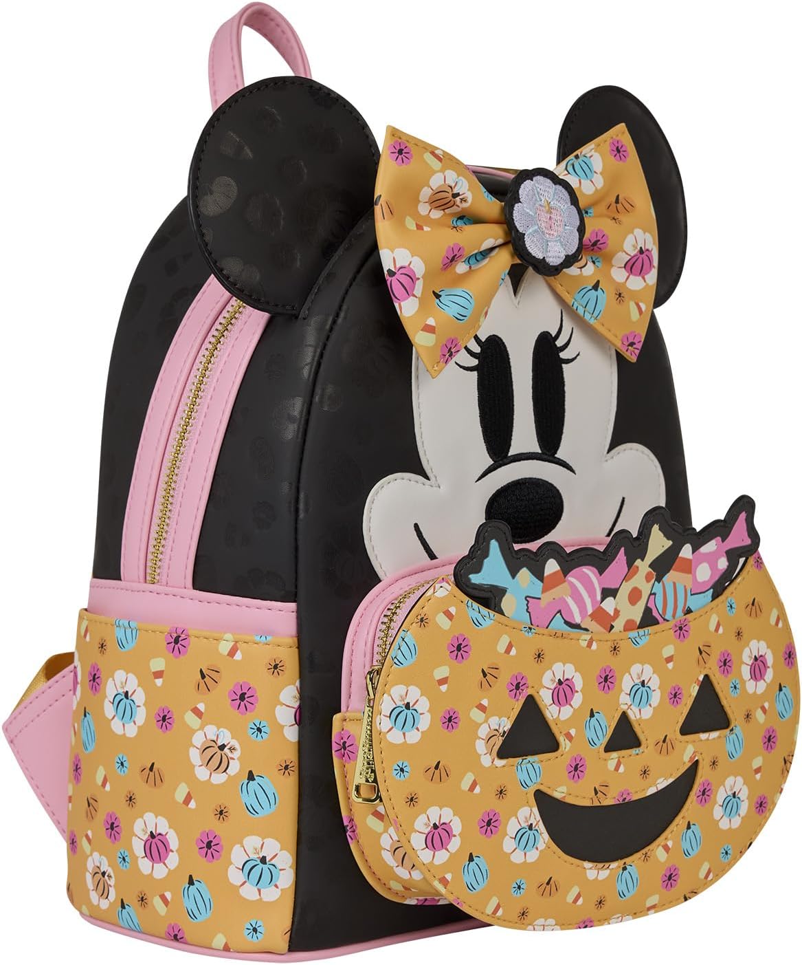 Loungefly Disney Minnie Mouse Pumpkin Mini Backpack - Image 4