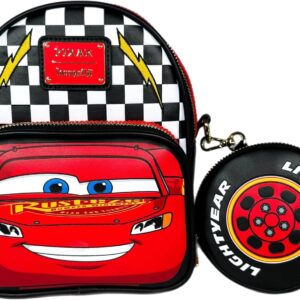 Loungefly Pixar Cars Lightning McQueen Corduroy Convertible Mini Backpack