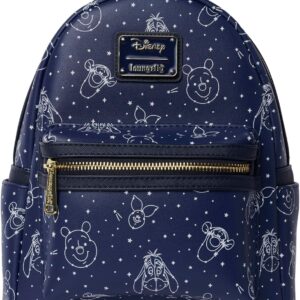 Loungefly Winnie the Pooh Navy Mini Backpack Handbag Constellation Print Double Strap Shoulder Bag
