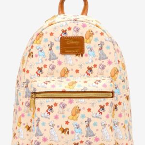 Loungefly Disney Dogs Floral Mini Backpack BROWN LIGHT BROWN NONE
