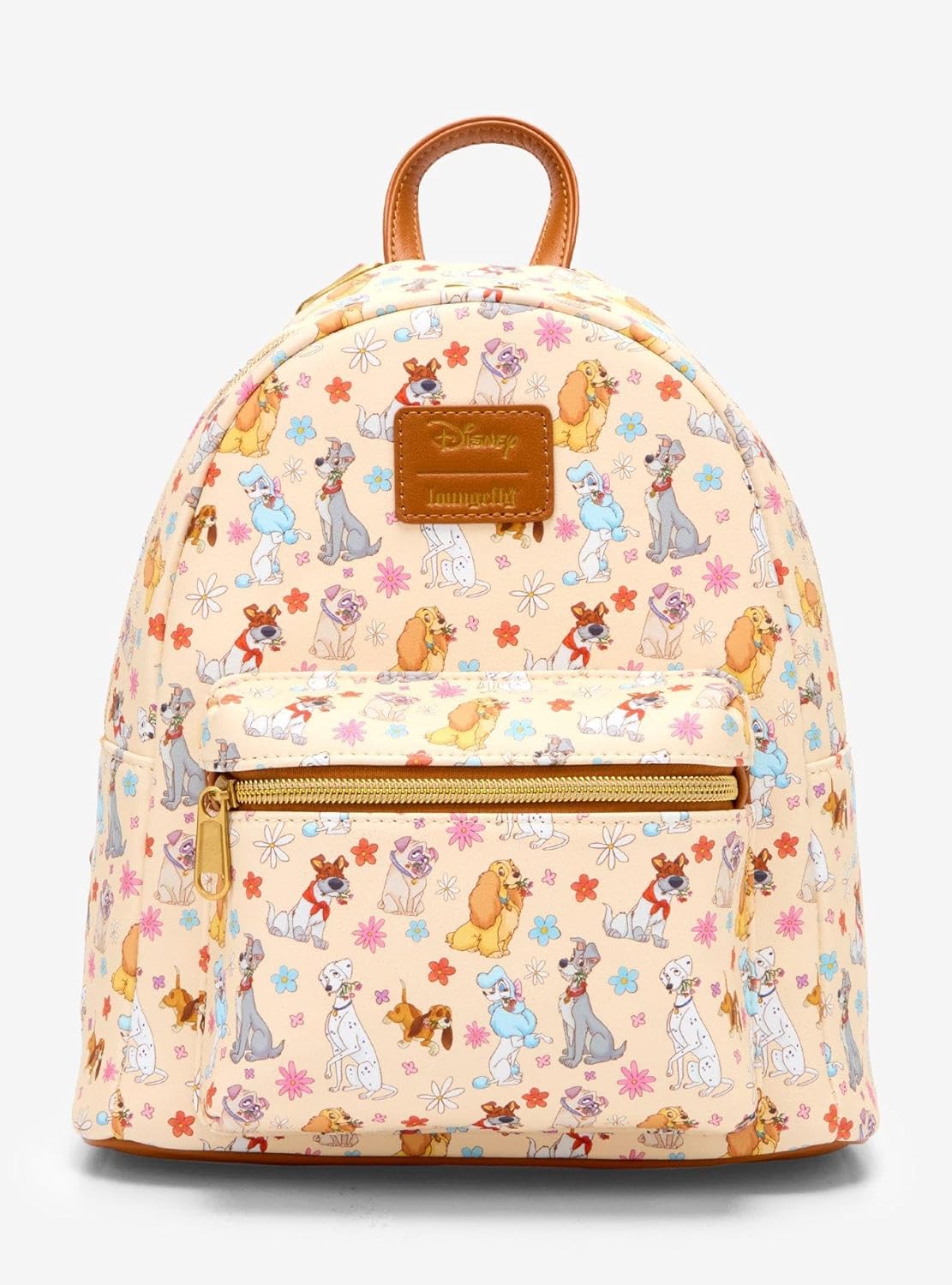 Loungefly Disney Dogs Floral Mini Backpack BROWN LIGHT BROWN NONE