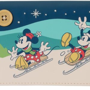 Loungefly Disney Mickey and Minnie Holiday Flap Wallet
