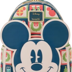 Loungefly Disney Mickey and Minnie Holiday Mini Backpack