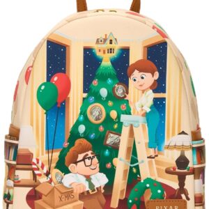 Loungefly Disney Pixar Up Carl & Ellie Christmas Tree Mini Backpack BROWN LIGHT BROWN NONE