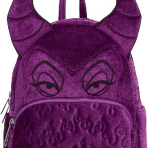 Loungefly Disney Sleeping Beauty Purple Velvet Maleficent Figural Mini Backpack - BoxLunch Exclusive