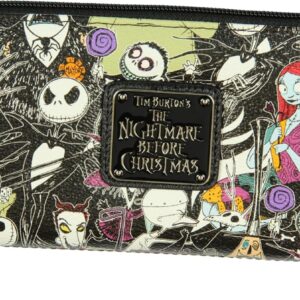 Loungefly The Nightmare Before Christmas Allover Print Character Zip Around Wallet