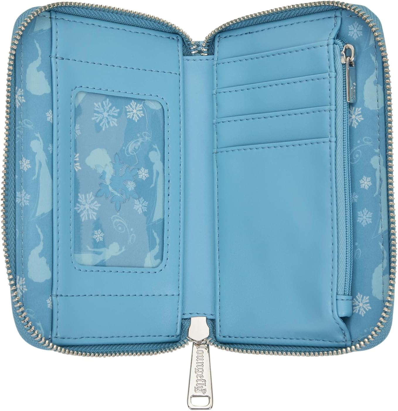 Loungefly Frozen Princess Elsa Glitter Sequin Zip Around Wallet - Image 4