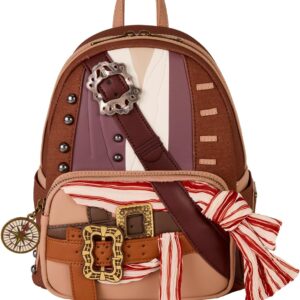Loungefly Disney Captain Jack Sparrow Pirates of the Caribbean Cosplay Double Strap Shoulder Bag Purse