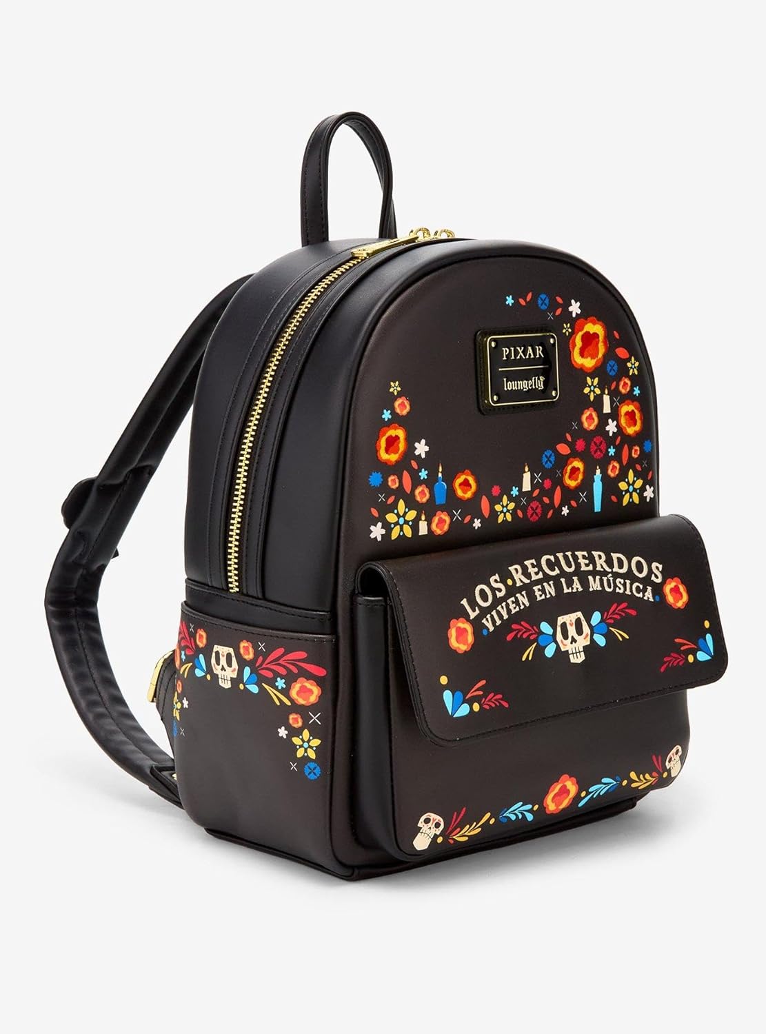Loungefly Disney Pixar Coco Floral Mini Backpack (BoxLunch 10th Anniversary Edition) - BoxLunch Exclusive - Image 2