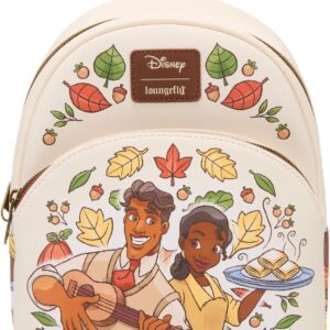 Loungefly Disney The Princess & The Frog Fall Leaves Mini Backpack BROWN NONE