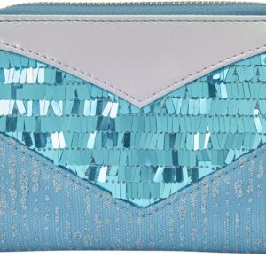 Loungefly Frozen Princess Elsa Glitter Sequin Cosplay Zip Around Wallet