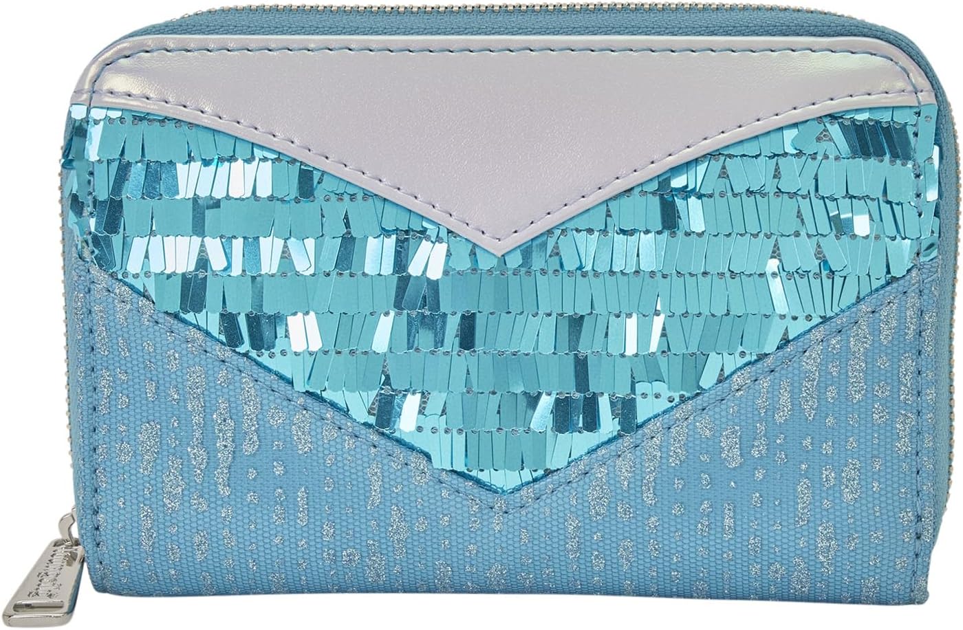 Loungefly Frozen Princess Elsa Glitter Sequin Cosplay Zip Around Wallet