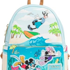 Loungefly Mickey Mouse and Friends Beach Day Mini Backpack