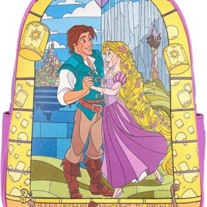 Loungefly Disney Rapunzel Tangled Stained Glass Mini Backpack Double Strap Shoulder Bag Excluisve