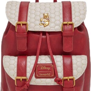 Loungefly Disney Winnie the Pooh Honeycomb Pattern Buckle Strap Mini Backpack - BoxLunch Exclusive