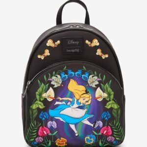Loungefly Disney Alice In Wonderland Garden Fall Mini Backpack BLACK NONE