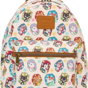 Loungefly Disney Cats Flower Portrait Mini Backpack BROWN LIGHT BROWN NONE