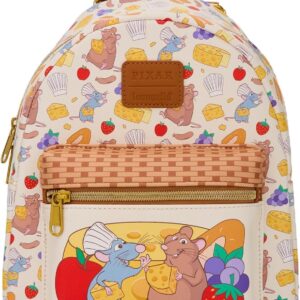 Loungefly Disney Pixar Ratatouille Food Mini Backpack BROWN LIGHT BROWN NONE
