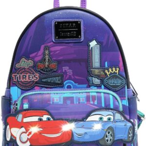 Loungefly Disney Pixar Cars Lightning McQueen & Sally Nighttime Light-Up Mini Backpack — BoxLunch Exclusive MULTI NONE