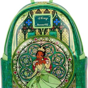 Loungefly Disney Princess Stained Glass Collection: Tiana Mini-Backpack, Amazon Exclusive