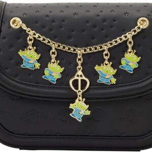 Loungefly Disney: Pixar- Toy Story 5 - Aliens - Enamel Charms on Chain- Adjustable Shoulder Strap Crossbody Bag with Charms - Gifts for Kids & Adults - Collectible Bags