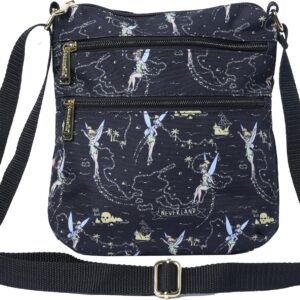 Loungefly Disney Tinker Bell Passport Crossbody Bag Neverland Map Print