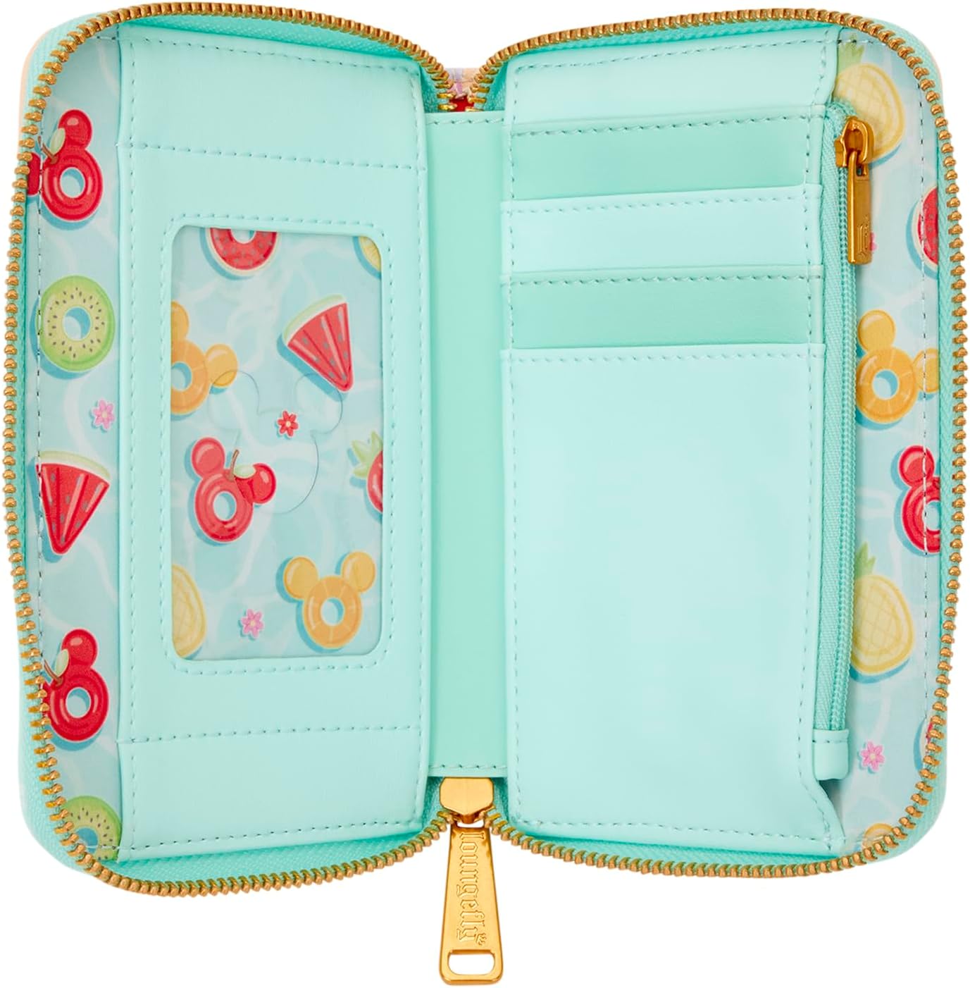 Loungefly Disney: Mickey and Minnie - Beach Fun - Zip Around Wallet with 4 Card Slots - Great for Kids & Adults - Collectible Wallets - Image 4