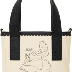 Loungefly Disney: Alice in Wonderland - Dinah - Mini Tote Crossbody Bag - Great for Kids & Adults - Collectible Bags