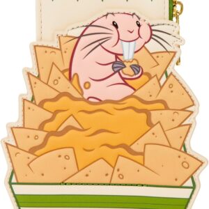 Loungefly Disney: Kim Possible - Rufus - Nachos Card Holder - 4 Card Slots with a Zippered Compartment - Great for Kids & Adults - Collectible Wallets