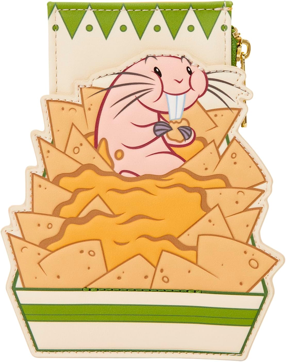 Loungefly Disney: Kim Possible - Rufus - Nachos Card Holder - 4 Card Slots with a Zippered Compartment - Great for Kids & Adults - Collectible Wallets