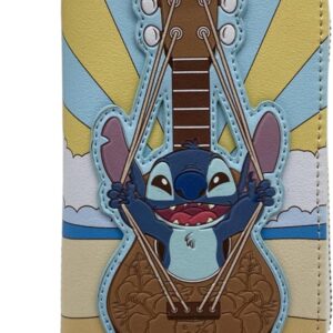 Loungefly Disney Lilo & Stitch Groovy Zip-Around Wallet – Stitch with Sunglasses & Tropical Floral Print