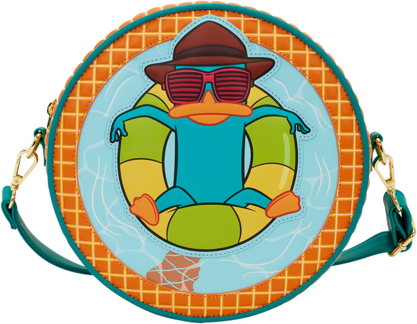 Loungefly Disney: Phineas and Ferb - Perry the Platypus - Adjustable Shoulder Straps - Crossbody Bag - Great for Kids & Adults - Collectible Bags
