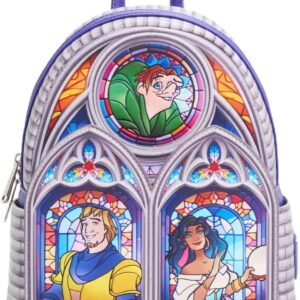 Loungefly Disney The Hunchback of Notre Dame Character Stained Glass Windows Mini Backpack - BoxLunch Exclusive GREY NONE