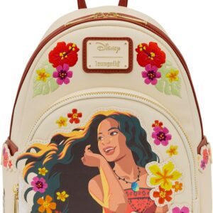 Loungefly Disney: Moana - Pua & Heihei - Floral Live Action - Mini Backpack with Large Compartments - Great for Kids & Adults - Collectible Bags