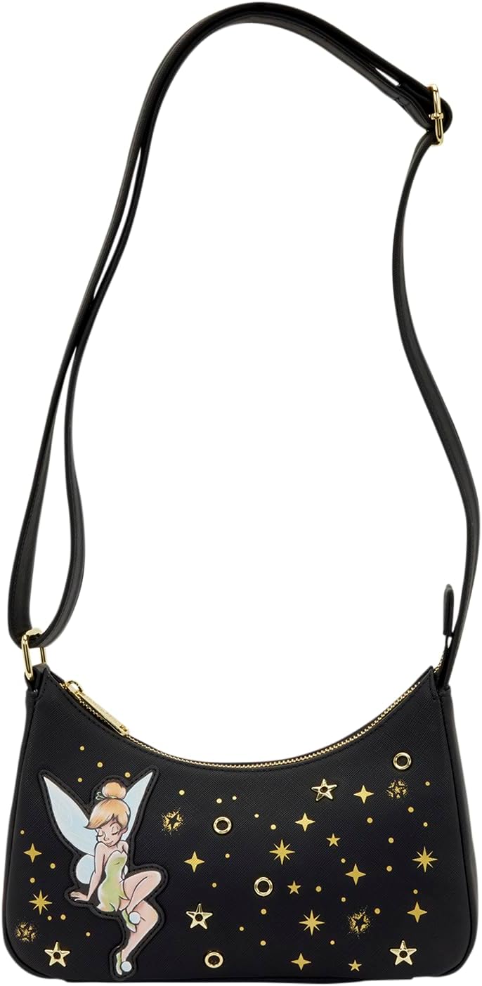 Loungefly Disney: Tinker Bell - Pixie Dust - Gold Foil Crossbody Bag - Great for Kids & Adults - Collectible Bags - Image 2