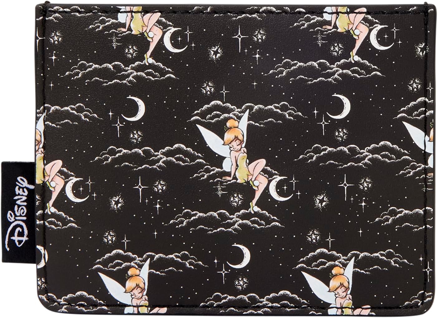 Loungefly Disney: Tinker Bell - Pixie Dust - Night Sky Card Holder with 3 Card Slots - Great for Kids & Adults - Collectible Wallets