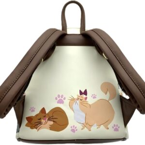 Loungefly Disney Aristocats Alice in Wonderland Cats Mini Backpack Womens Cat Pawprint Bag