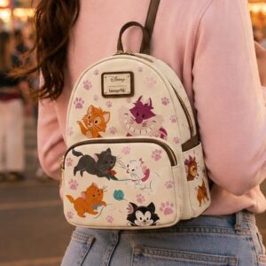 Loungefly Disney Aristocats Alice in Wonderland Cats Mini Backpack Cat Pawprint Bag