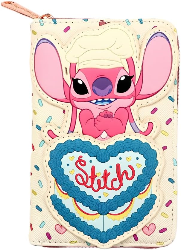 Loungefly Disney Lilo and Stitch Chef Angel Cake Zip Around Wallet Stitch Sprinkles Hearts - Image 2