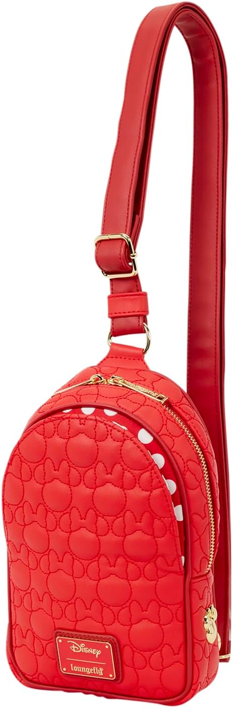 Loungefly Disney: Minnie Mouse - Convertible Crossbody Sling Bag - Adjustable Jacquard Strap - Collectible Bags - Image 2