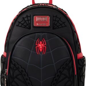 Loungefly Marvel: Spider-Man - Web - 3D Embroidered Mini Backpack with Zipper Charm - Collectible Bags