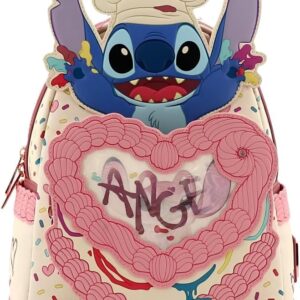 Loungefly Disney Lilo and Stitch Chef Stitch Angel Cake Mini Backpack Womens Sprinkles Hearts Bag