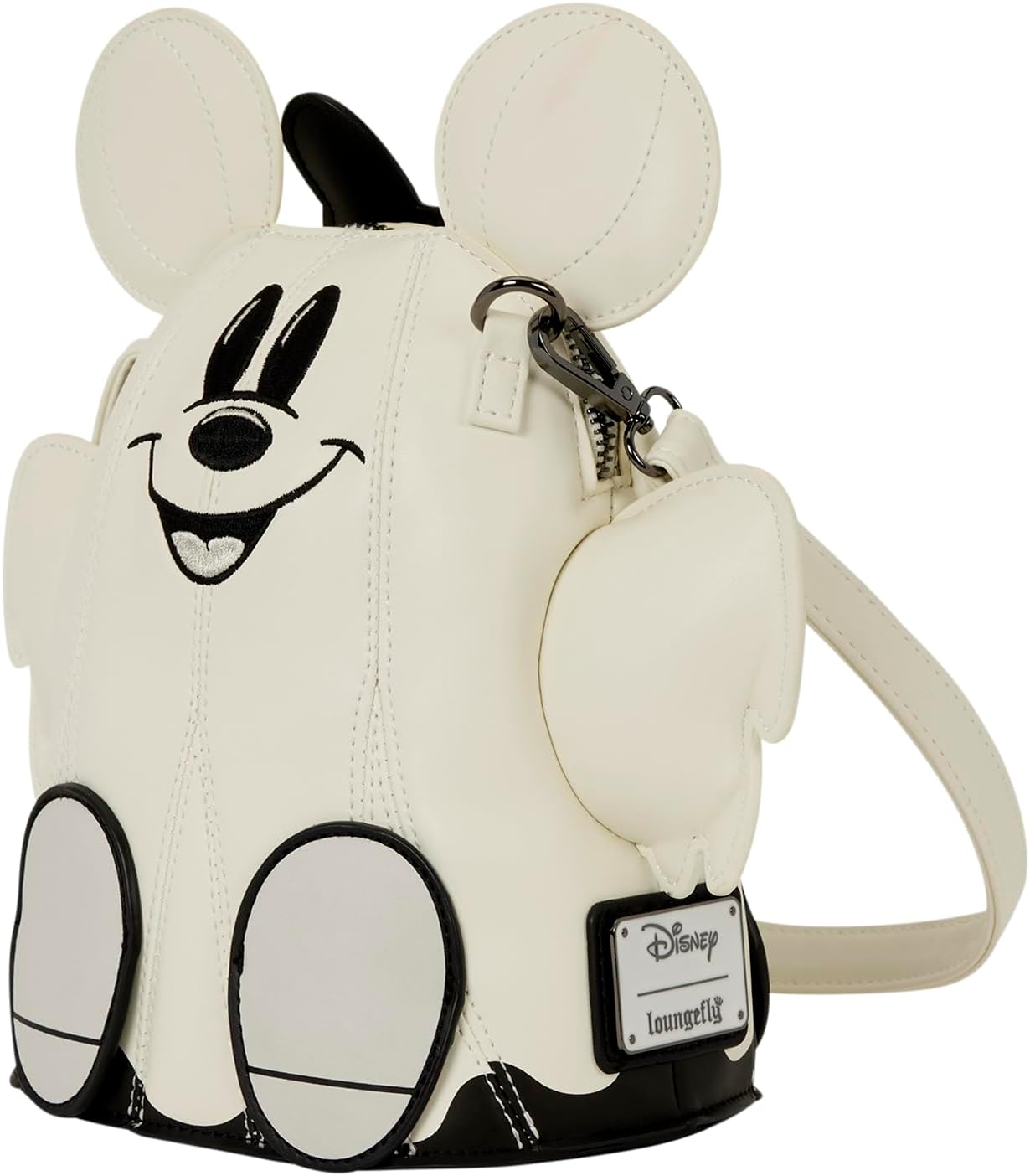 Loungefly Disney: Mickey & Minnie - Ghost - Glow-in-the-Dark - Figural Crossbody Bag with 3D Bow - Collectible Bags - Image 2