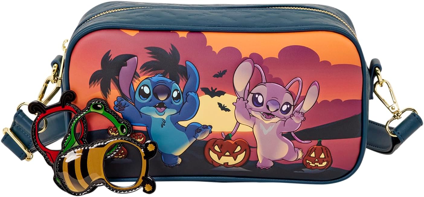 Loungefly Disney: Stitch and Angel - Halloween Costumes - Crossbody Bag - Collectible Bags